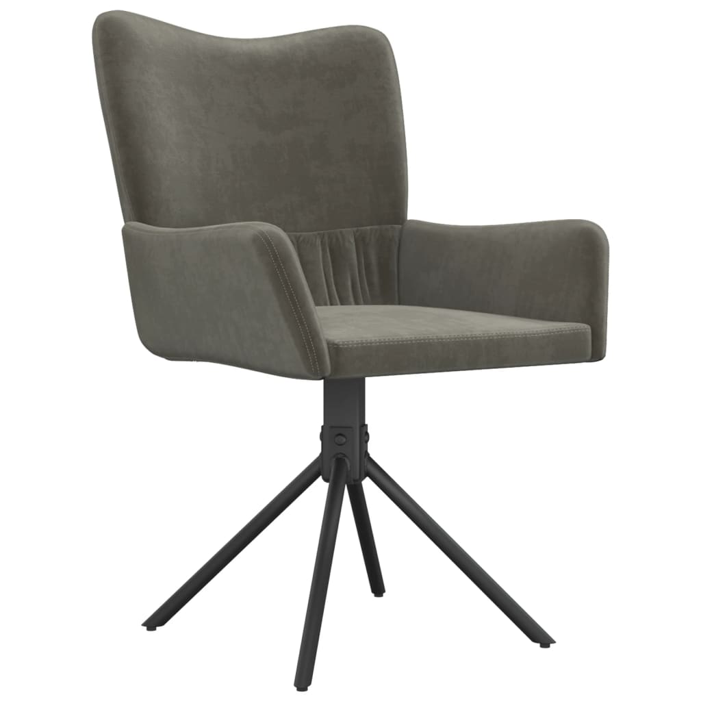 vidaXL Swivel Dining Chairs 2 Pcs Upholstered Accent Leisure Side Chair Velvet-12