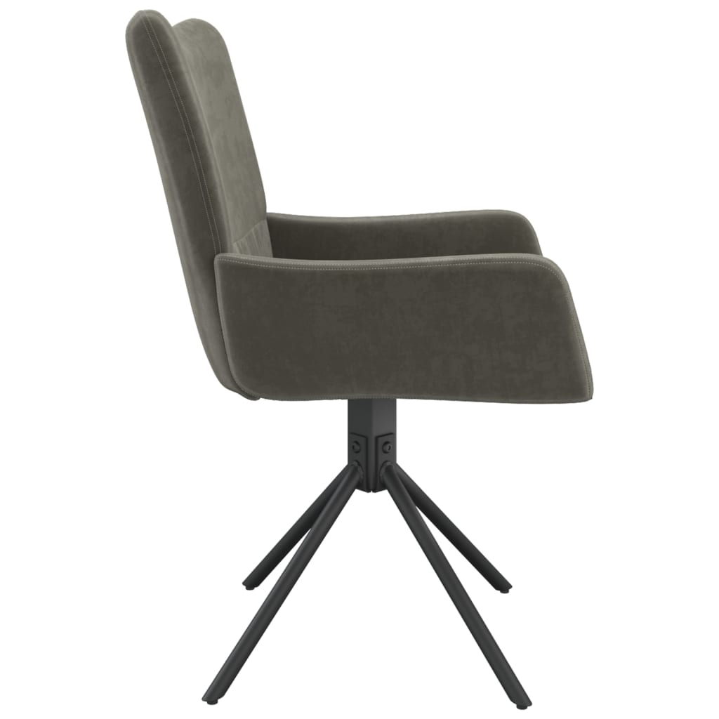 vidaXL Swivel Dining Chairs 2 Pcs Upholstered Accent Leisure Side Chair Velvet-20