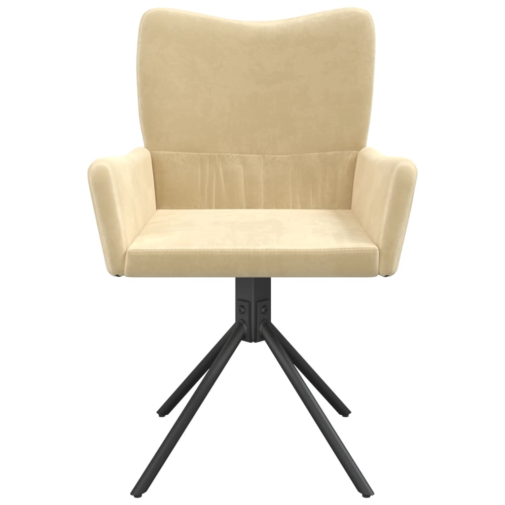 vidaXL Swivel Dining Chairs 2 Pcs Upholstered Accent Leisure Side Chair Velvet-30