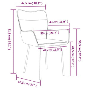 vidaXL Dining Chairs 2 Pcs Accent Upholstered Chair for Living Room Velvet-25