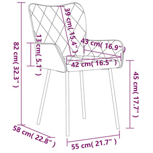 vidaXL Dining Chairs 2 Pcs Accent Upholstered Chair for Living Room Fabric-0