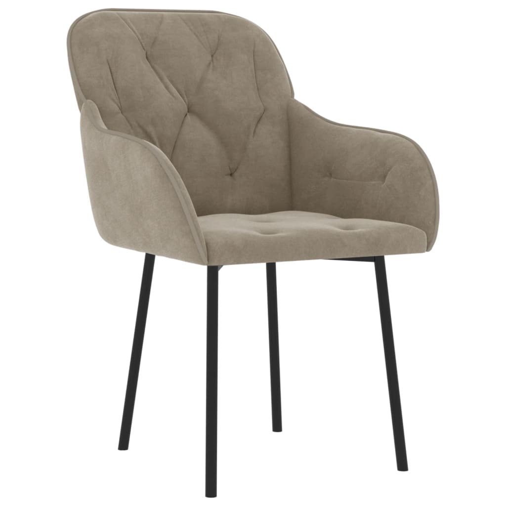 vidaXL Dining Chairs 2 Pcs Accent Upholstered Chair for Living Room Velvet-30