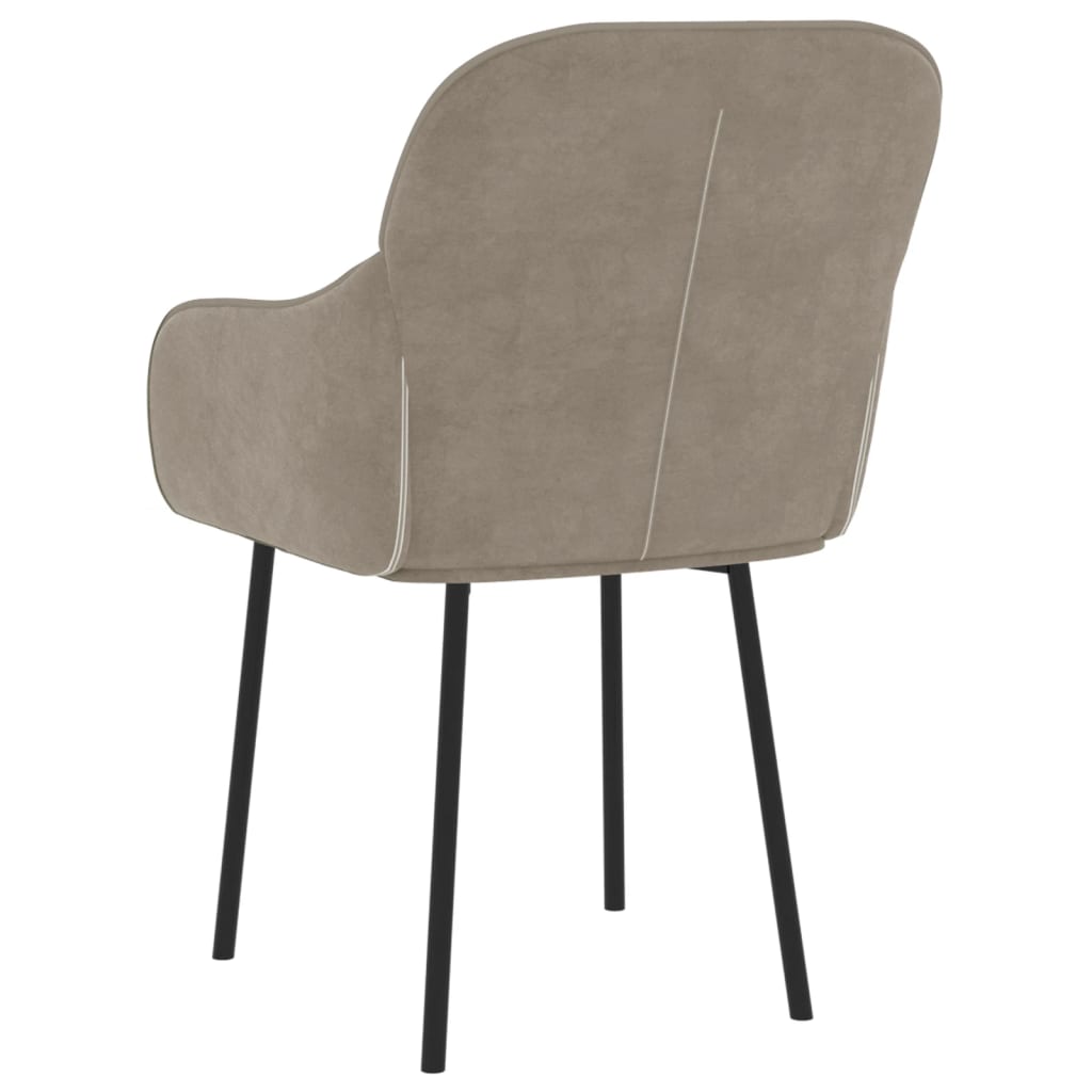 vidaXL Dining Chairs 2 Pcs Accent Upholstered Chair for Living Room Velvet-6
