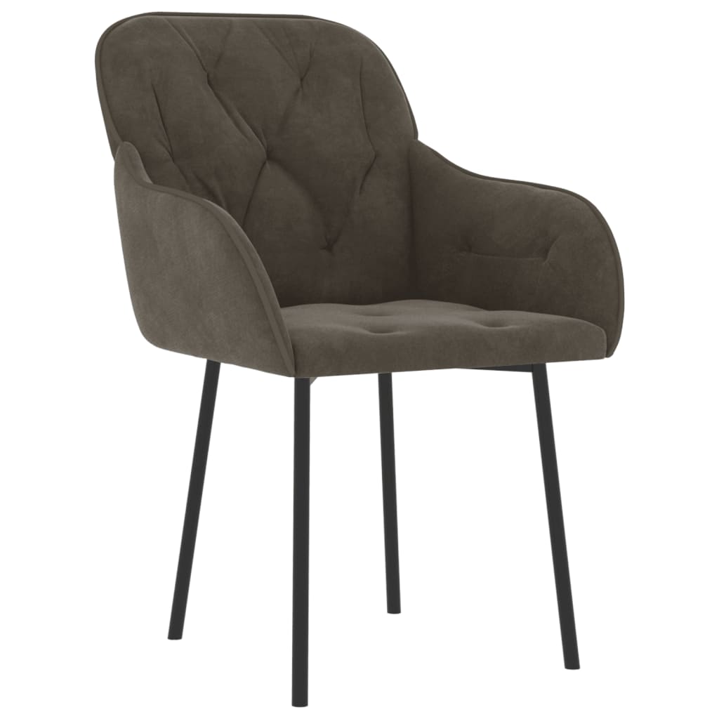 vidaXL Dining Chairs 2 Pcs Accent Upholstered Chair for Living Room Velvet-11