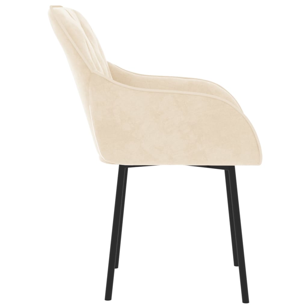 vidaXL Dining Chairs 2 Pcs Accent Upholstered Chair for Living Room Velvet-26