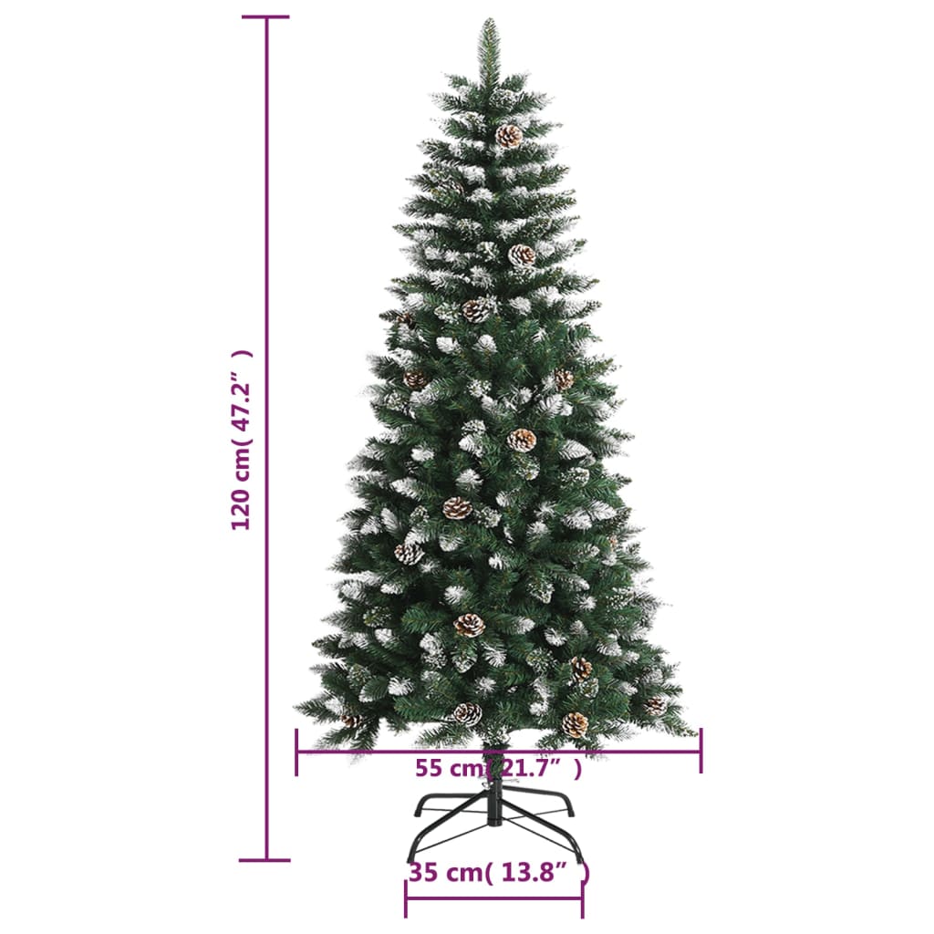 vidaXL Christmas Tree Decoration Artificial Xmas Tree with Stand Green PVC-37