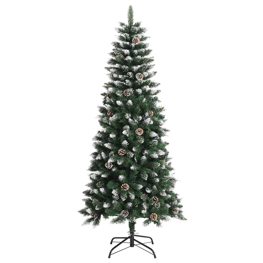 vidaXL Christmas Tree Decoration Artificial Xmas Tree with Stand Green PVC-4