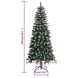 vidaXL Christmas Tree Decoration Artificial Xmas Tree with Stand Green PVC-8