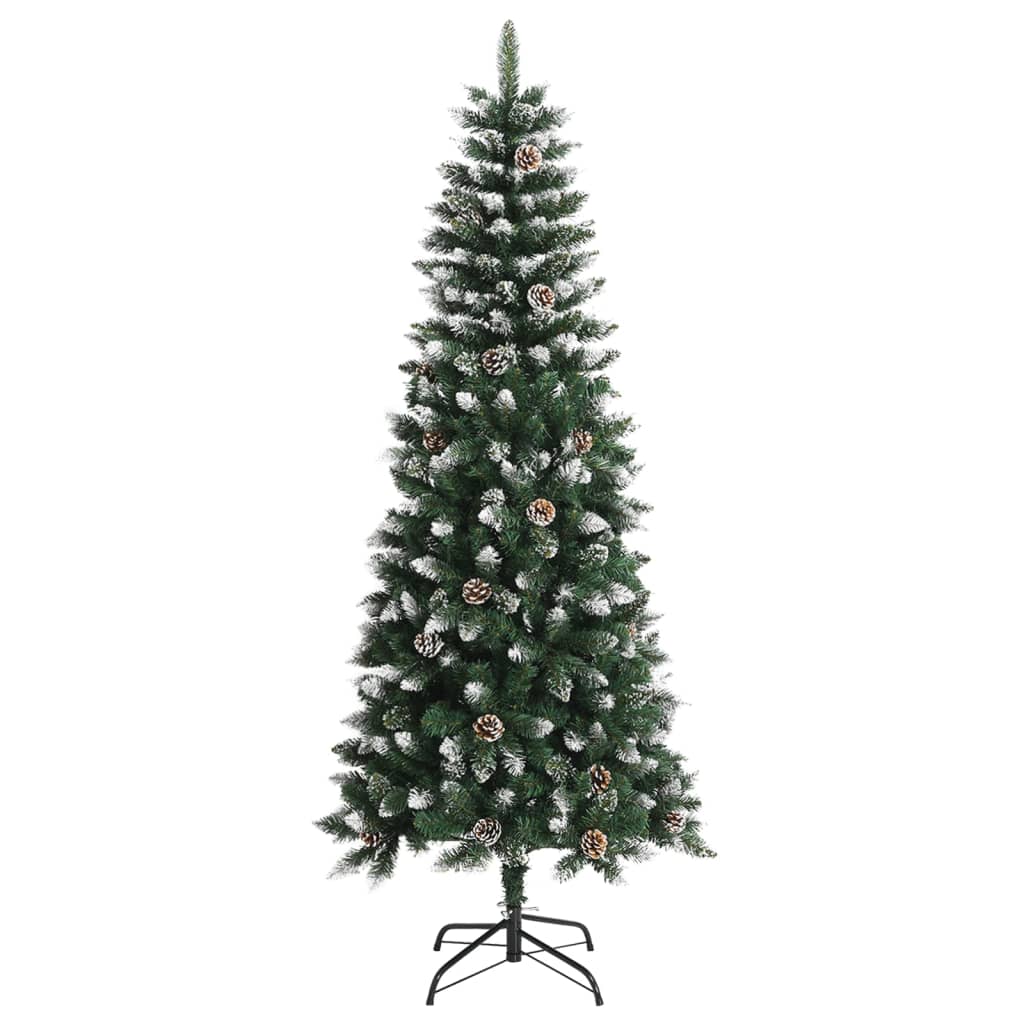 vidaXL Christmas Tree Decoration Artificial Xmas Tree with Stand Green PVC-7