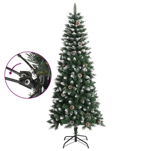 vidaXL Christmas Tree Decoration Artificial Xmas Tree with Stand Green PVC-11