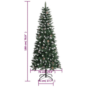 vidaXL Christmas Tree Decoration Artificial Xmas Tree with Stand Green PVC-2