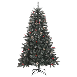 vidaXL Christmas Tree Decoration Artificial Xmas Tree with Stand Green PVC-4