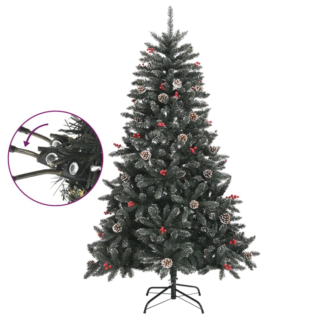 vidaXL Christmas Tree Decoration Artificial Xmas Tree with Stand Green PVC-20