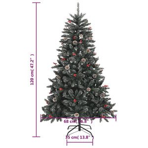 vidaXL Christmas Tree Decoration Artificial Xmas Tree with Stand Green PVC-40