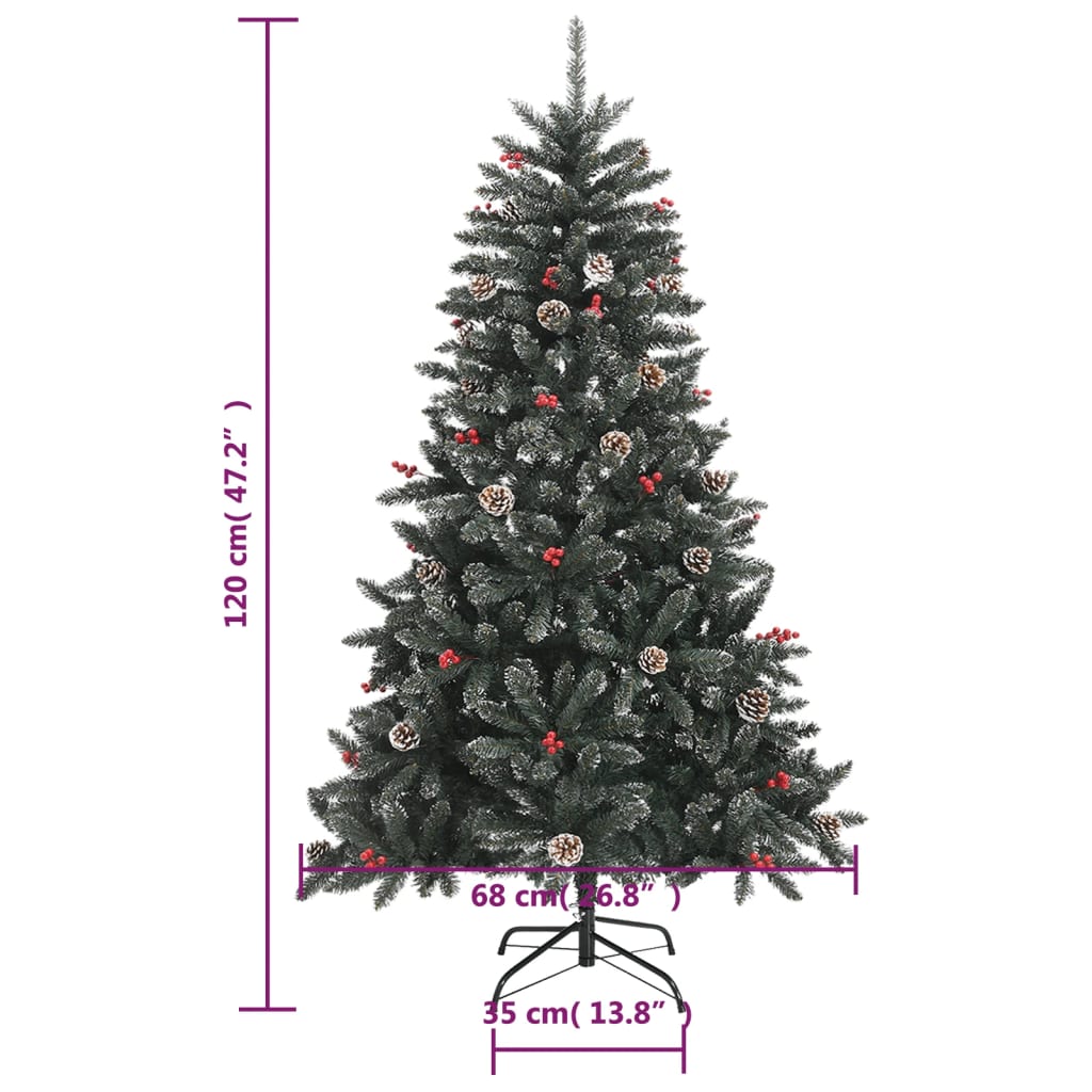 vidaXL Christmas Tree Decoration Artificial Xmas Tree with Stand Green PVC-31