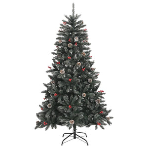 vidaXL Christmas Tree Decoration Artificial Xmas Tree with Stand Green PVC-1