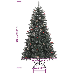 vidaXL Christmas Tree Decoration Artificial Xmas Tree with Stand Green PVC-6