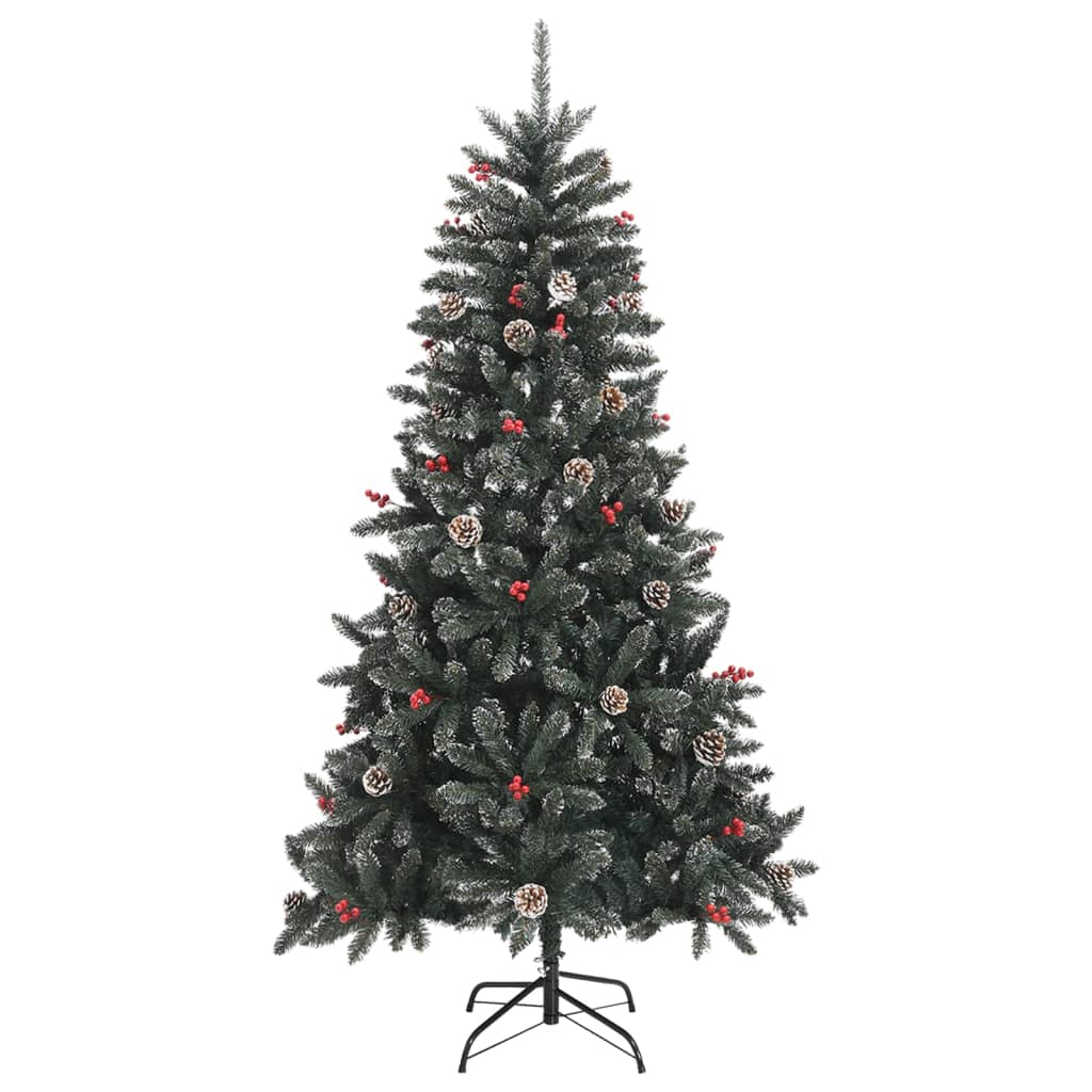 vidaXL Christmas Tree Decoration Artificial Xmas Tree with Stand Green PVC-38