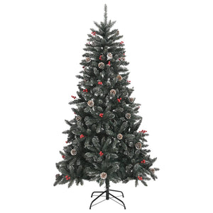 vidaXL Christmas Tree Decoration Artificial Xmas Tree with Stand Green PVC-5