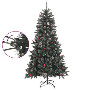 vidaXL Christmas Tree Decoration Artificial Xmas Tree with Stand Green PVC-9