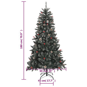 vidaXL Christmas Tree Decoration Artificial Xmas Tree with Stand Green PVC-0