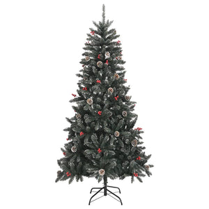 vidaXL Christmas Tree Decoration Artificial Xmas Tree with Stand Green PVC-33