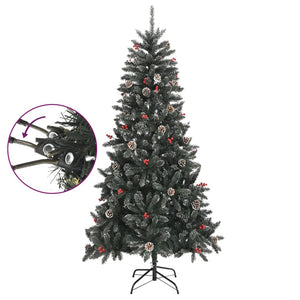 vidaXL Christmas Tree Decoration Artificial Xmas Tree with Stand Green PVC-7