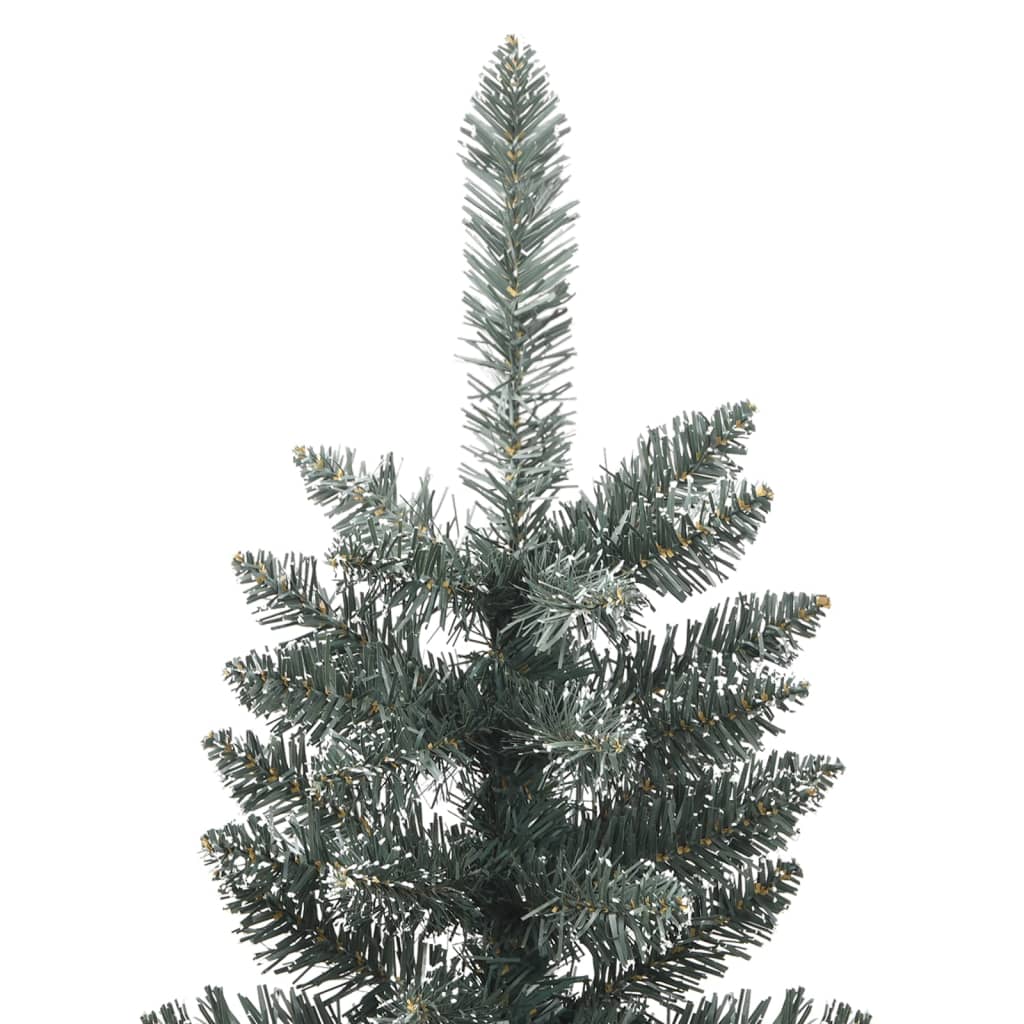 vidaXL Christmas Tree Decoration Artificial Slim Tree with Stand Green PVC-28