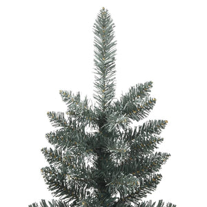 vidaXL Christmas Tree Decoration Artificial Slim Tree with Stand Green PVC-28