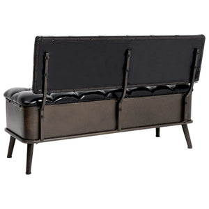 vidaXL Storage Bench Hall Bench with Backrest for Living Room Faux Leather-9