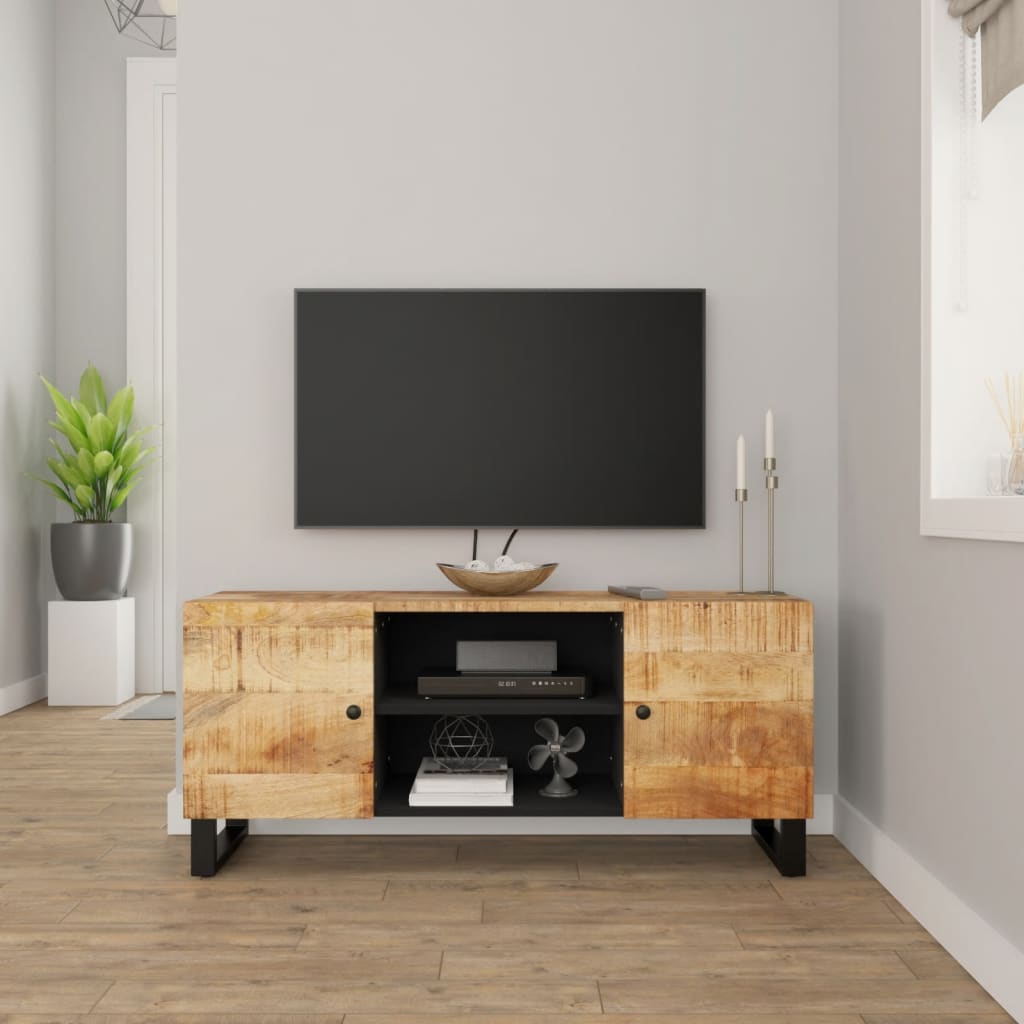 vidaXL TV Stand 41.3"x13"x18.1" Solid Wood Mango-0