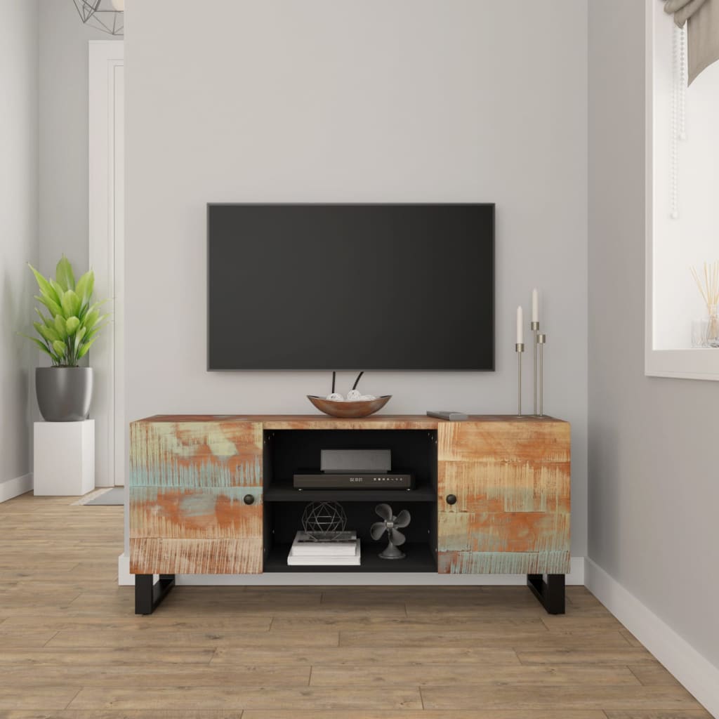 vidaXL TV Stand 41.3"x13"x18.1" Solid Wood Reclaimed-0