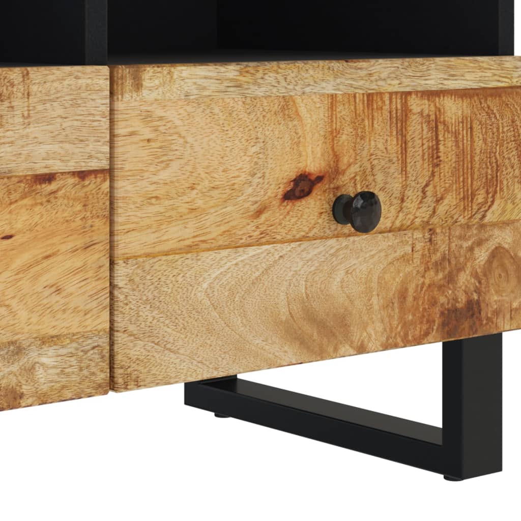 vidaXL TV Stand 27.6"x13"x18.1" Solid Wood Mango-10