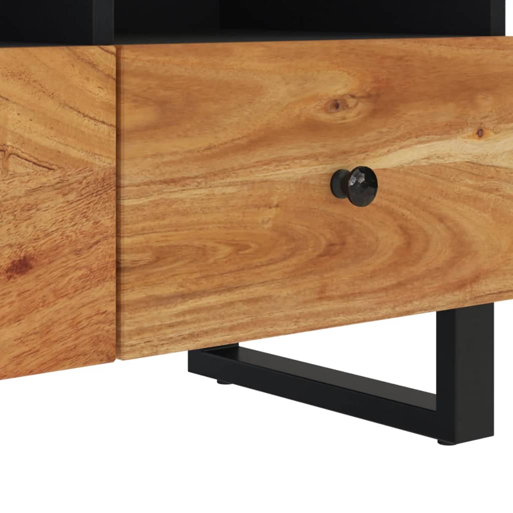 vidaXL TV Stand 27.6"x13"x18.1" Solid Wood Acacia-8