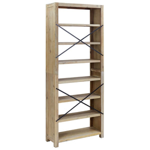 vidaXL Bookshelf Bookcase Display Shelf Rack for Living Room Solid Wood Acacia-4