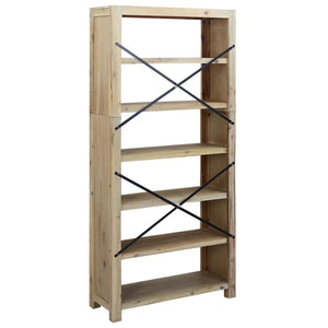 vidaXL Bookshelf Bookcase Display Shelf Rack for Living Room Solid Wood Acacia-11