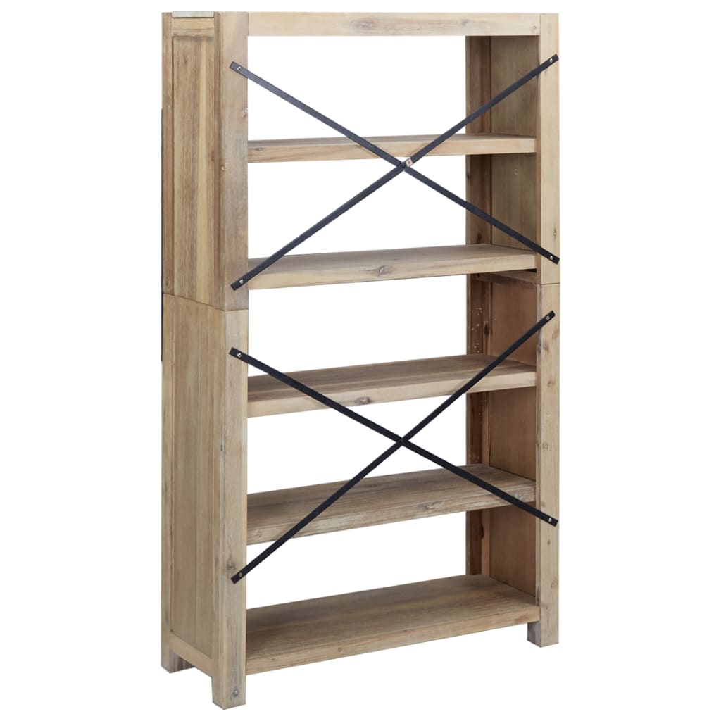 vidaXL Bookshelf Bookcase Display Shelf Rack for Living Room Solid Wood Acacia-41