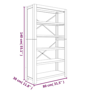 vidaXL Bookshelf Bookcase Display Shelf Rack for Living Room Solid Wood Acacia-29