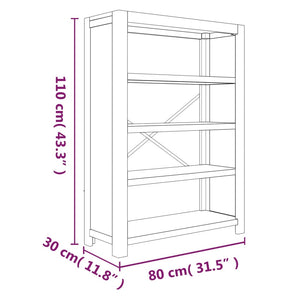 vidaXL Bookshelf Bookcase Display Shelf Rack for Living Room Solid Wood Acacia-15