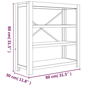 vidaXL Bookshelf Bookcase Display Shelf Rack for Living Room Solid Wood Acacia-8