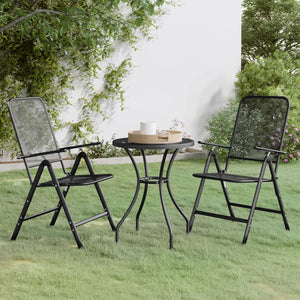 vidaXL Patio Dining Set Expanded Metal Mesh Anthracite Outdoor Furniture Set-61