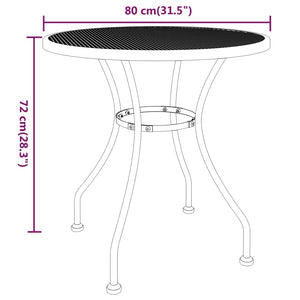 vidaXL 3 Piece Patio Dining Set Expanded Metal Mesh Anthracite-17