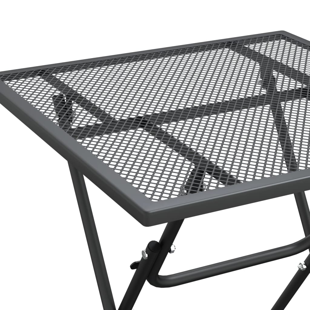 vidaXL 3 Piece Patio Dining Set Expanded Metal Mesh Anthracite-54