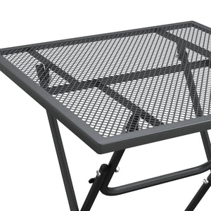 vidaXL 3 Piece Patio Dining Set Expanded Metal Mesh Anthracite-8