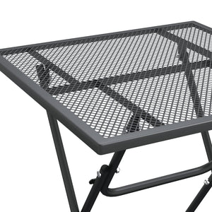 vidaXL Patio Dining Set Expanded Metal Mesh Anthracite Outdoor Furniture Set-56