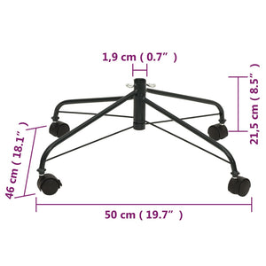 vidaXL Christmas Tree Stand Artificial Xmas Tree Base with Wheels Steel Black-1