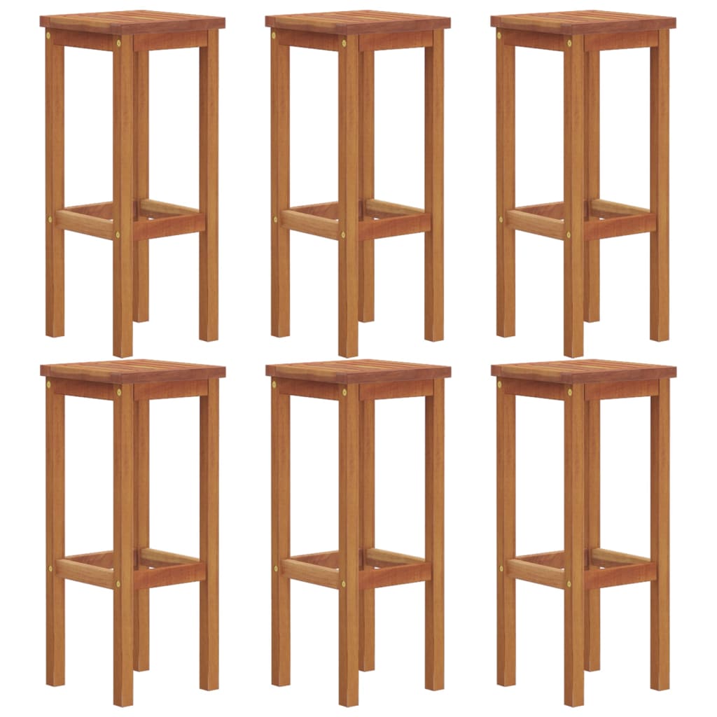 vidaXL 7 Piece Patio Bar Set Solid Wood Acacia-4