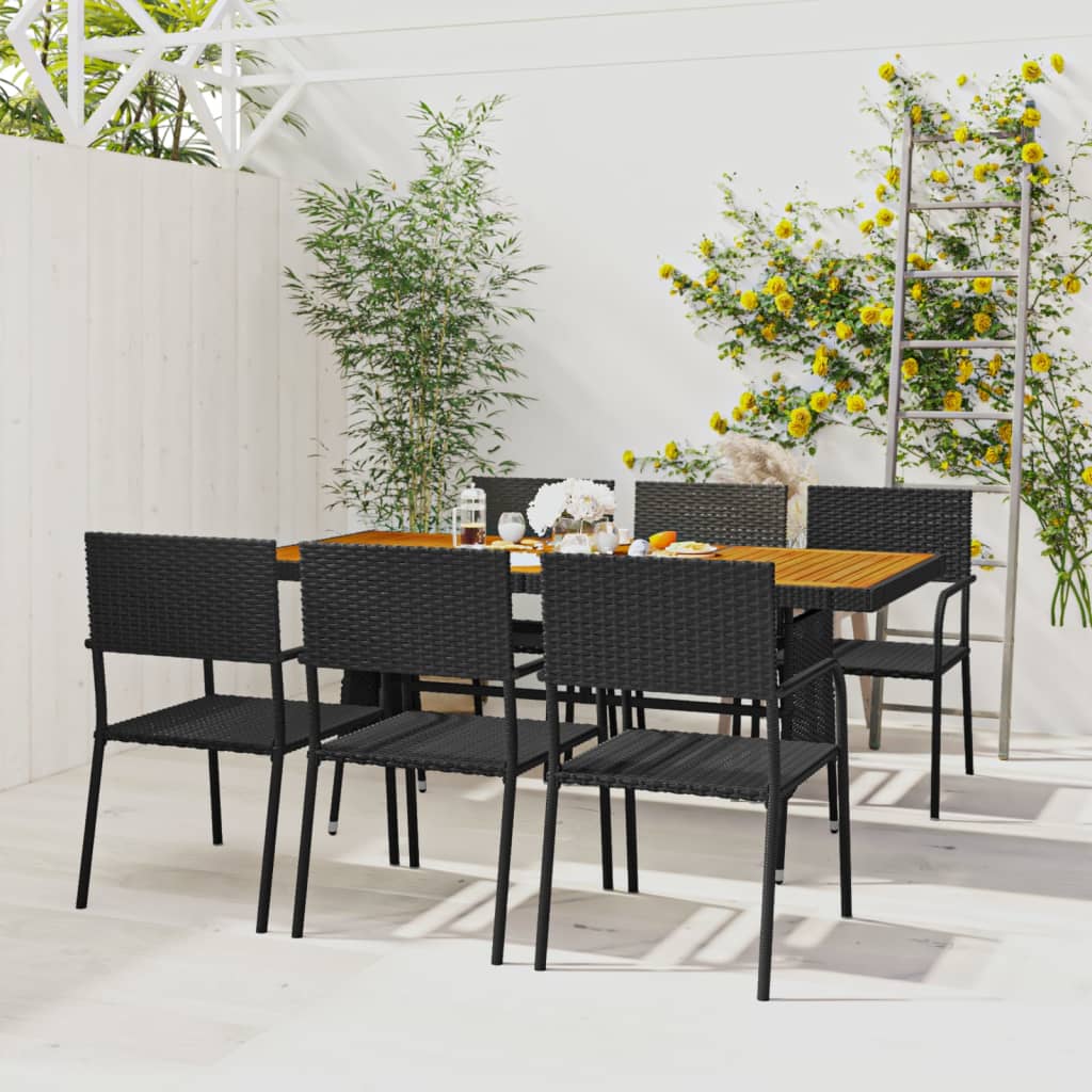 vidaXL Patio Dining Set Garden Outdoor Wicker Conversational Set PE Rattan-1