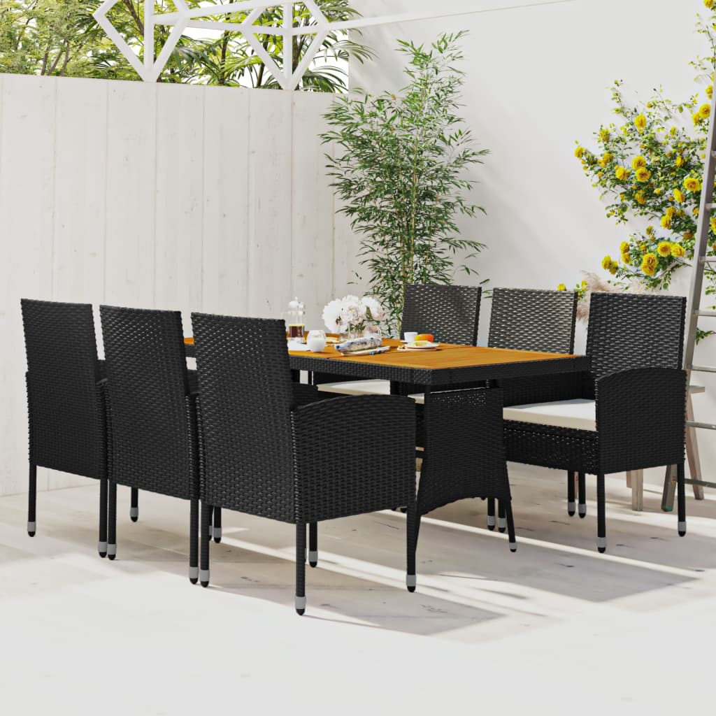 vidaXL Patio Dining Set Garden Outdoor Wicker Conversational Set PE Rattan-7