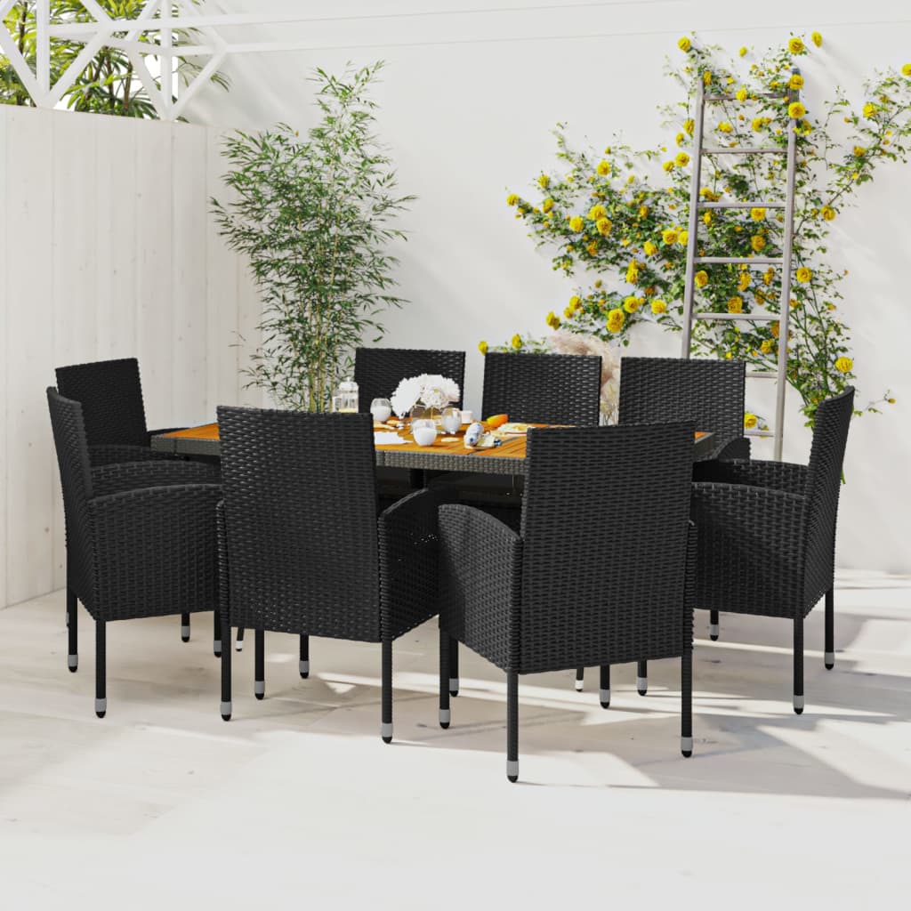 vidaXL Patio Dining Set Garden Outdoor Wicker Conversational Set PE Rattan-5